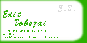 edit dobszai business card